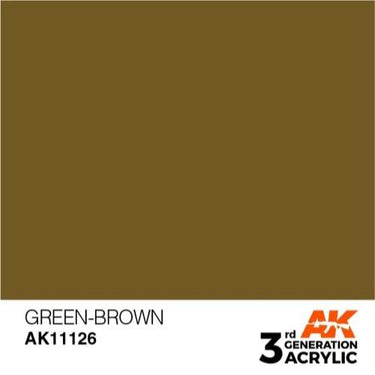 AK Interactive AK11126 Green-Brown Acrylic Paint 17ml (3rd Generation)